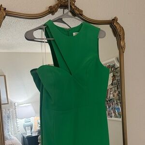 Amanda Uprichard Gilda Green Asymmetrical Dress